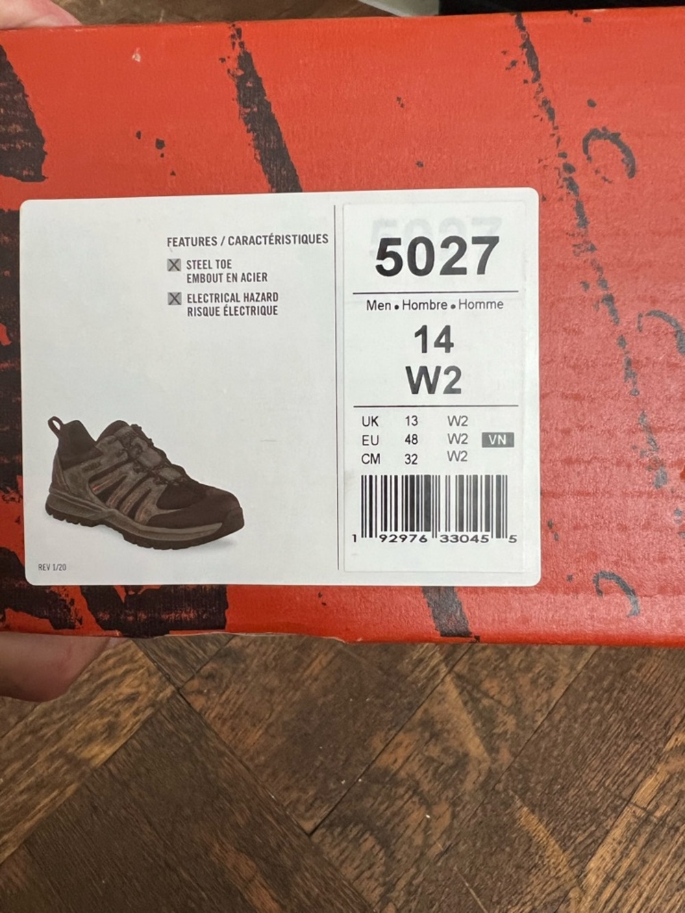 Worx by Red Wing Shoes Men's Steel toe Work Shoes -GREY/BLACK NEW IN BOX